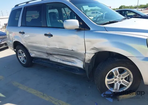 2005 Honda Pilot Ex-L from USA, damaged, VIN 2HKYF18585H530184